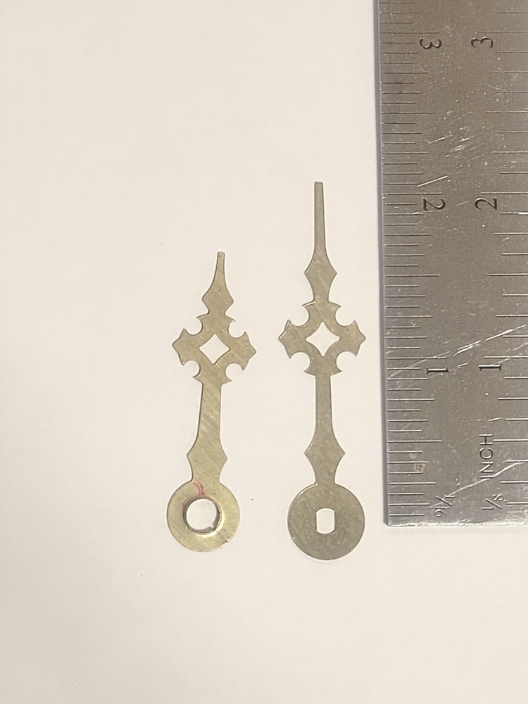 New 2-1/8" Maltese Pattern Brass/Gold Clock Hands - DIY - Single Set