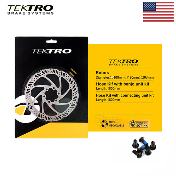 TEKTRO Bike Disc Brake Rotor TR160/180-24 6 Bolt with Bolts Included US Stock