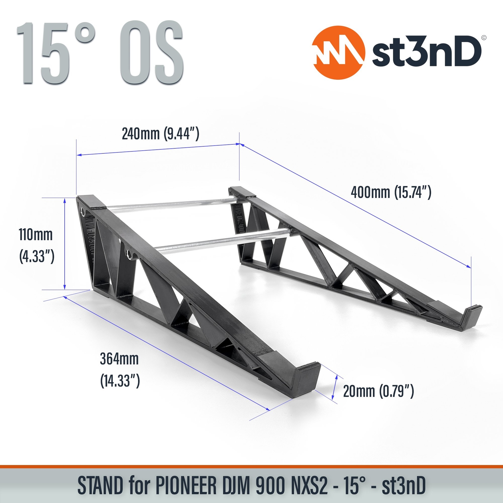 STAND for PIONEER DJM-900 NXS2 - 15° - Open Style
