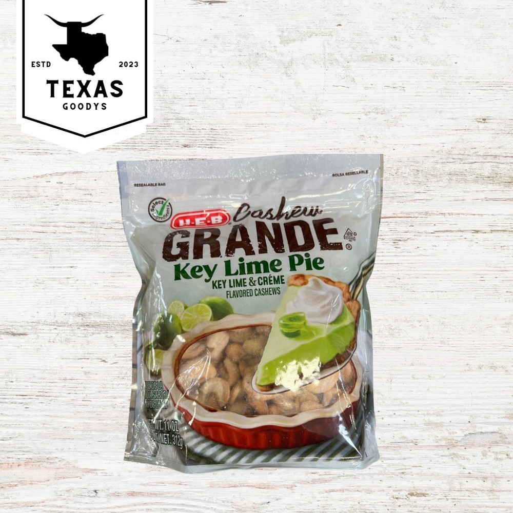 Texas Cashew Grande Roasted Whole Cashews Key Lime Pie 11 oz