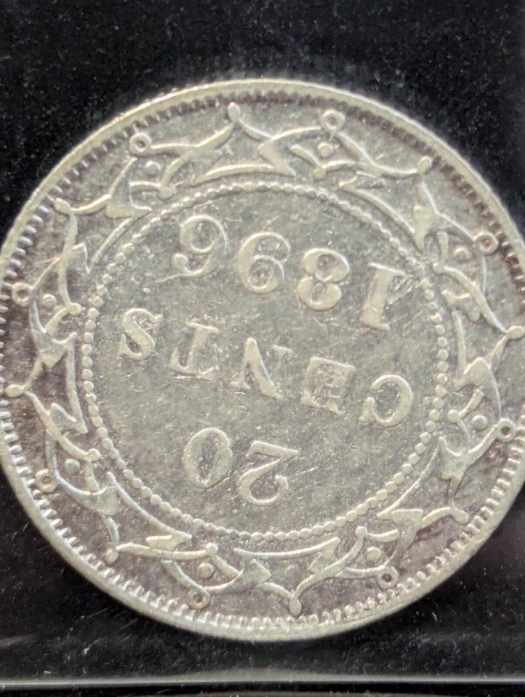 1896 Obv 1, ICCS Graded Newfoundland, 20 Cent, **VF-30**
