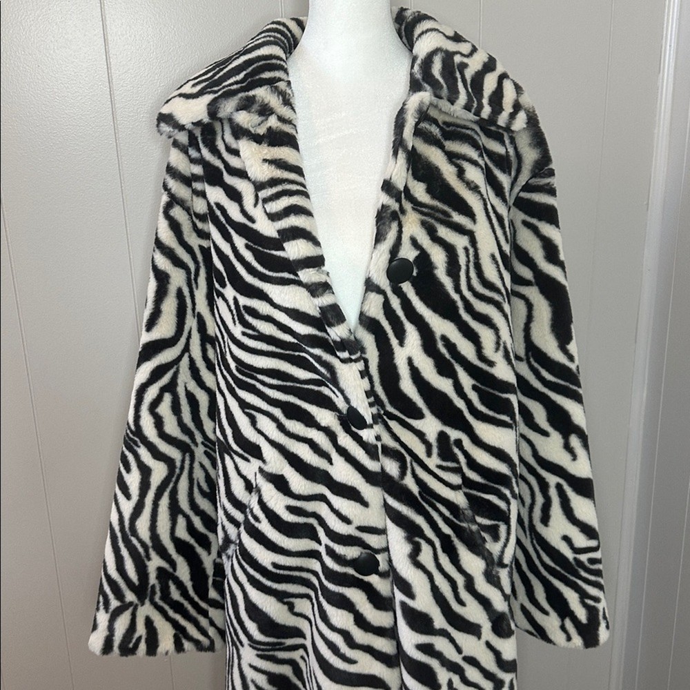 NWT Free People Perfect Zebra Maxi Jacket Size Medium