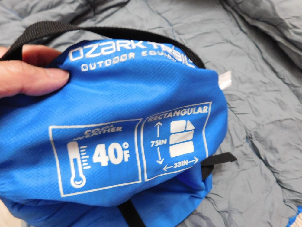 OZARK TRAIL 40F REC SLEEPING BAG 75 X 33"
