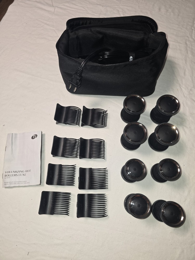 T3 Volumizing Hot Rollers Luxe Dual Temperature Control Set with Clips & Case