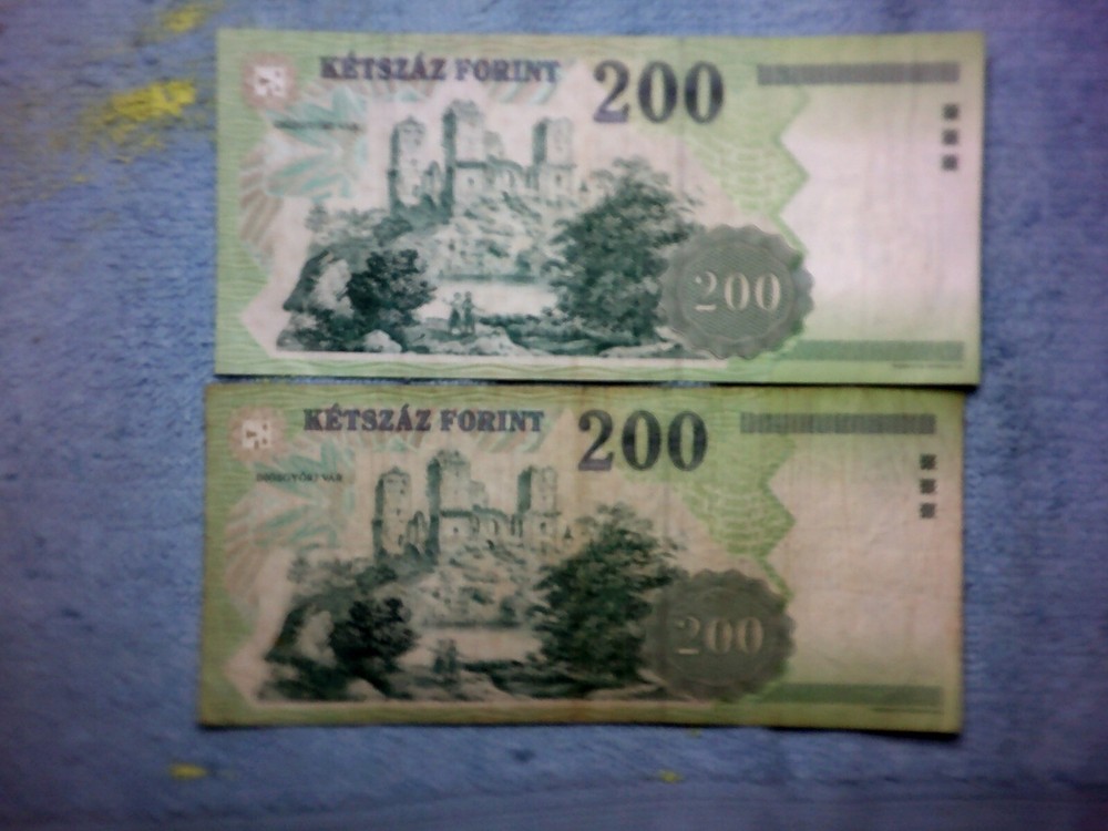 Hungary 200 Forint - TWO NOtes Circulated2