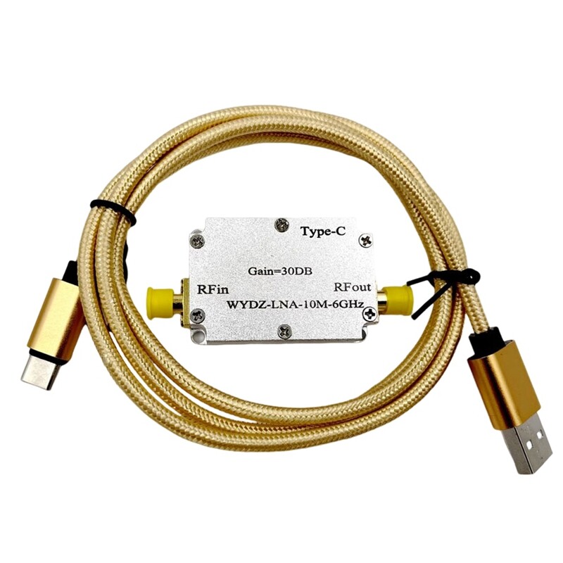 TYPE-C LAN 10MHz-6GHz High Flatness Amplifier, Gain 30DB HF-8630-