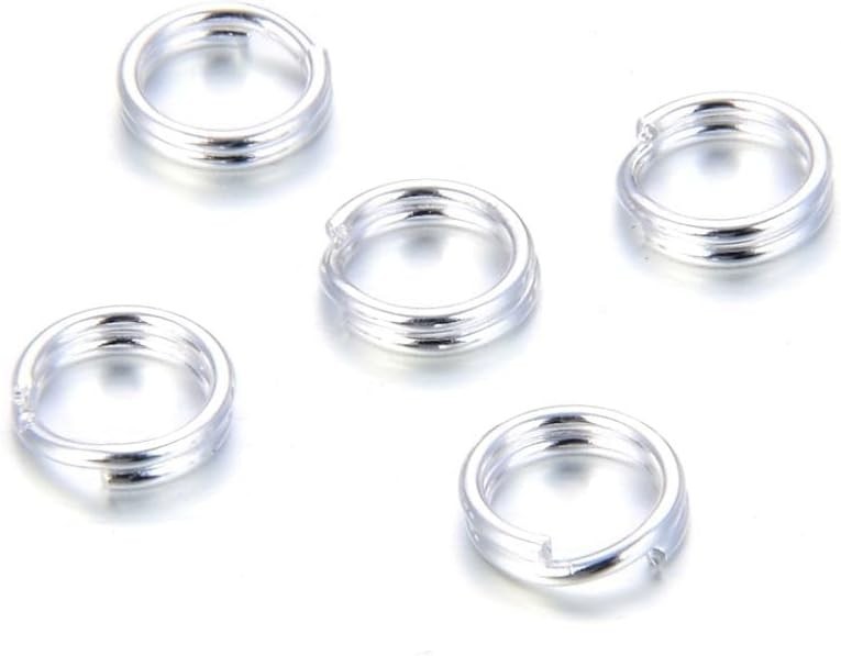 20pcs Authentic 925 Sterling Silver 10mm Split Jump Ring Round Open Connector...