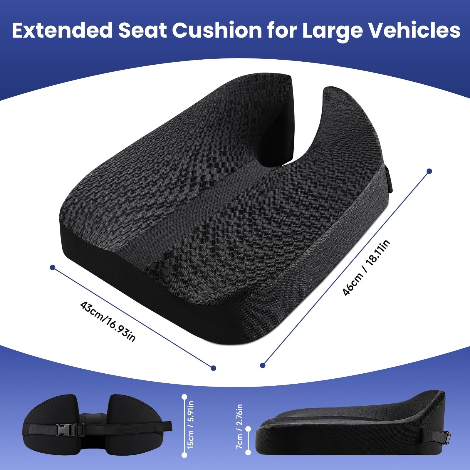 Long Truck Seat Cushion Car Seat Cushion for Car Seat Driver Truck Driver for...