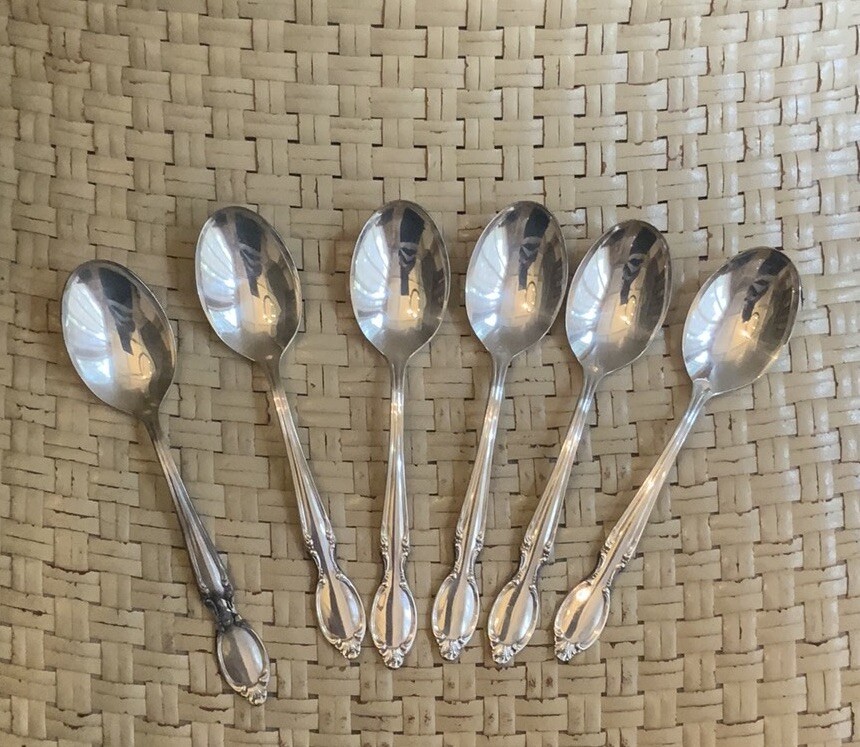 wm rogers silverplate flatware 6 Spoons 1950’s