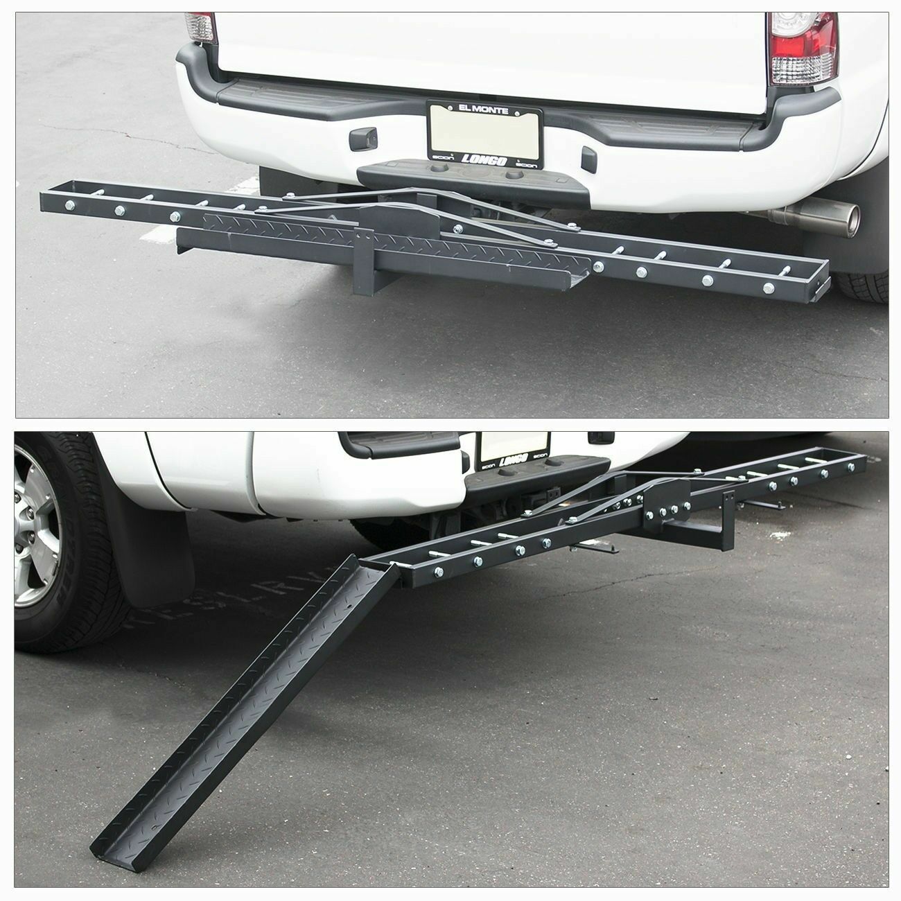 Steel Motorcycle Scooter Dirt Bike Carrier Hauler Hitch Mount Bike Rack Ramp