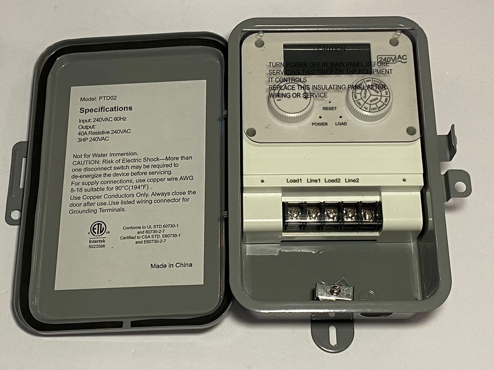 DEWENWILS 240v Digital Pool Pump Timer HODT01F