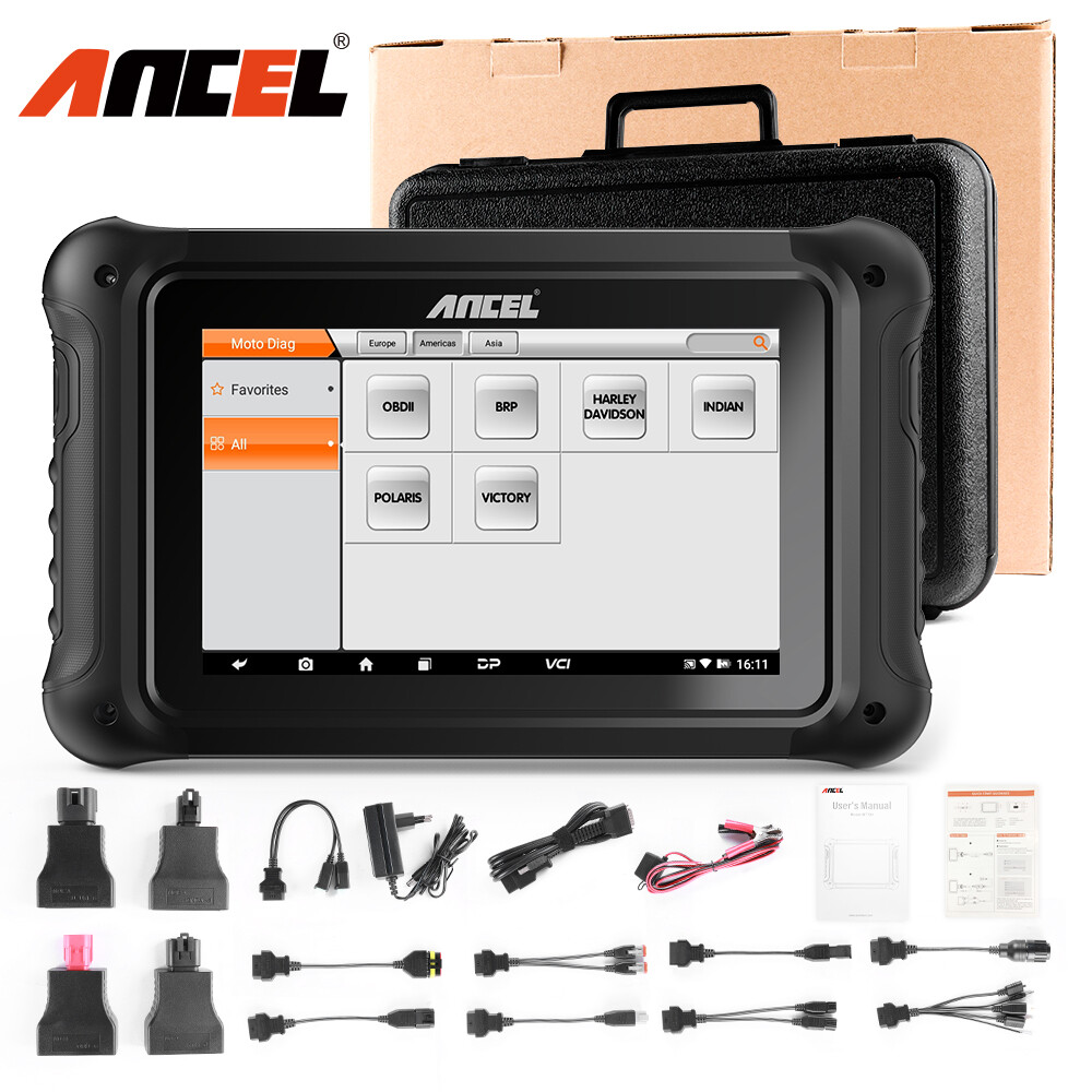 ANCEL MT700 Multi-brands Motorcycle Diagnostic Tool OBD2 Scanner All Systems