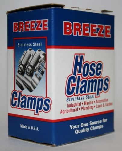 Breeze Power-Seal Stainless Steel Hose Clamp, Worm-Drive, SAE Size 12