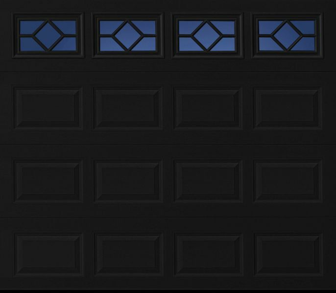 4 Amarr Waterford Replacement Insert for Short Panel Amarr Garage Doors Black