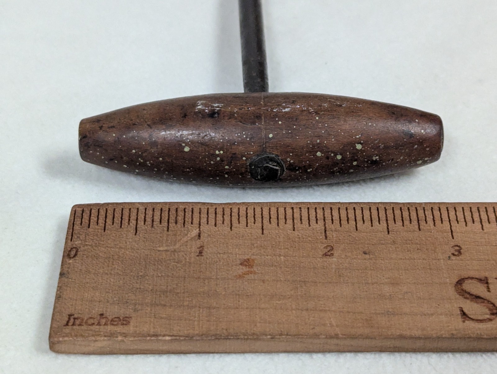 Antique Hand Gimlet Auger Drill Civil War Era Artillery Cannon Tool Metal Wood