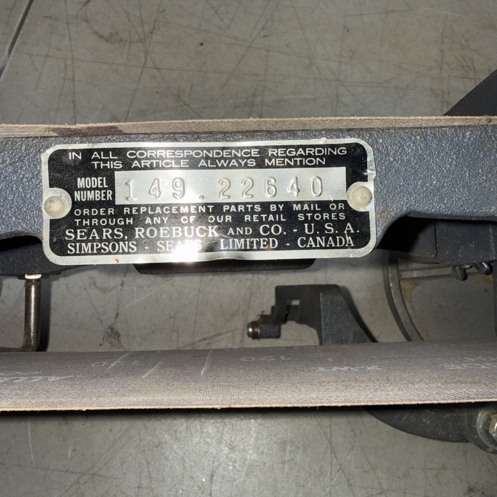 Sears Craftsman 149.22640. 4" Belt Sander / 6" Disc Sander. Missing Side Table