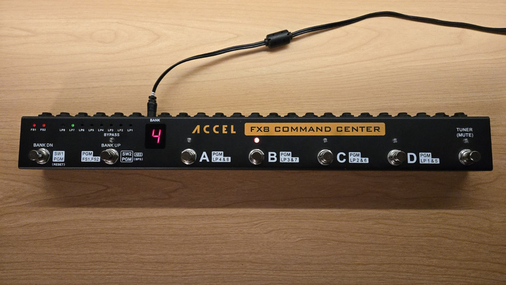 Accel FX8 Command Center, 8 Loop Pedal Switcher with Printed Manual