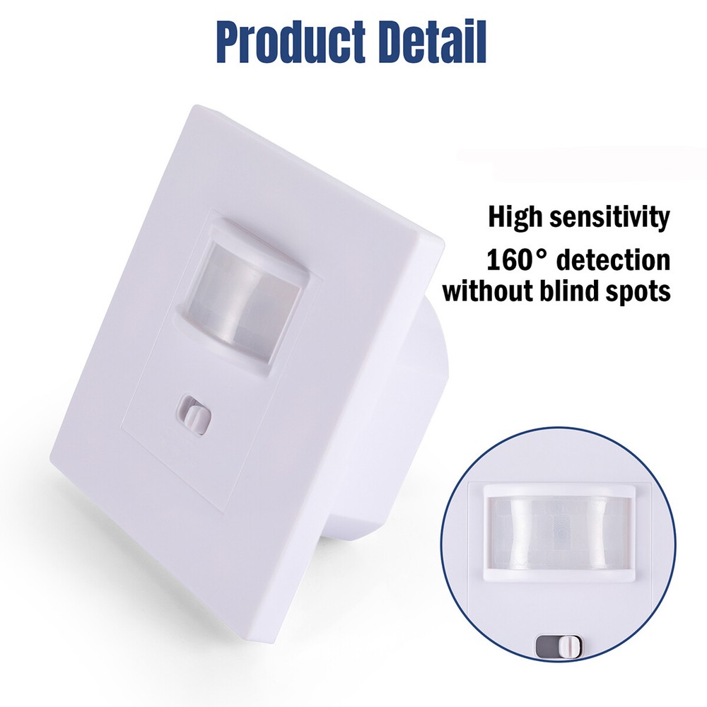 PIR Infrared Motion Sensor Detector Wall Lighting Switch Automatic ON/OFF Home