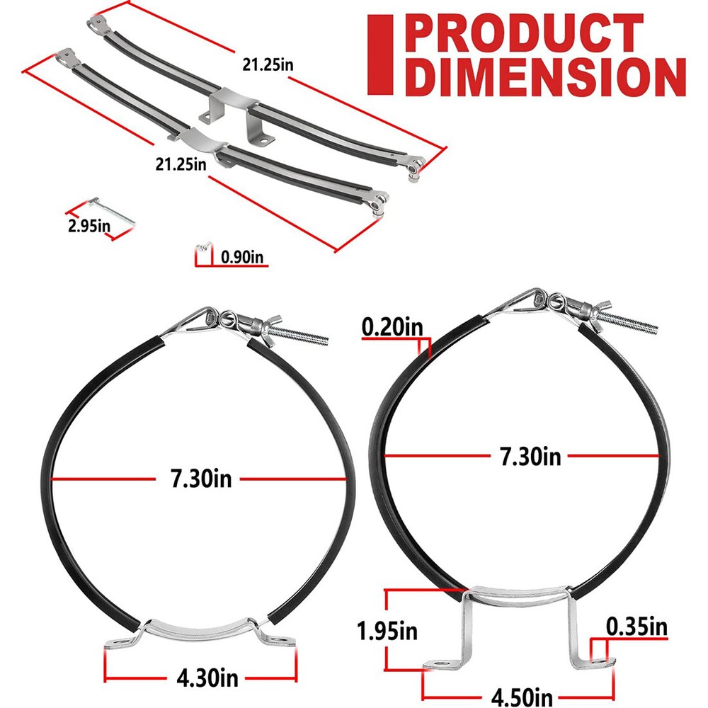 82013 Nitrous Oxide Padded Adjustable Quick Release 10-15 Lb Bottle Bracket Kit