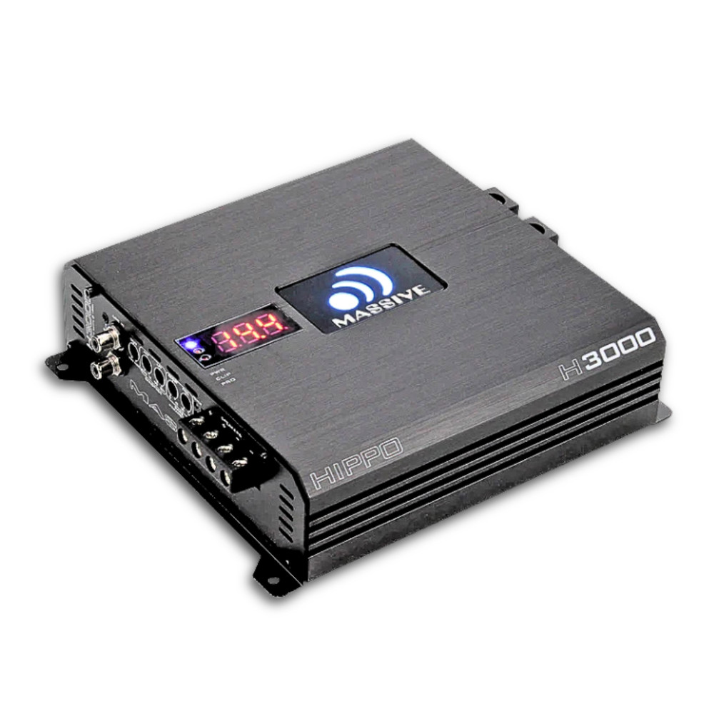 Massive Audio Mono Full-Range Amplifier - 3000 Watts Rms @ 1-ohm H3000 Amp