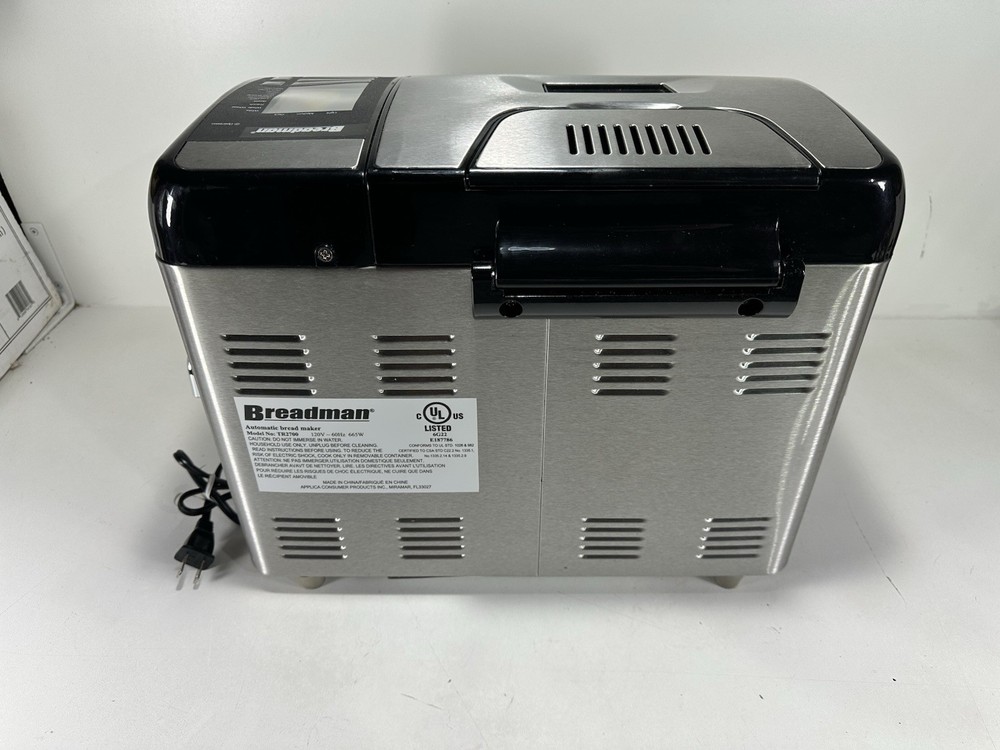Breadman TR2700 Stainless Steel Convection Bread Maker Bread Machine EUC