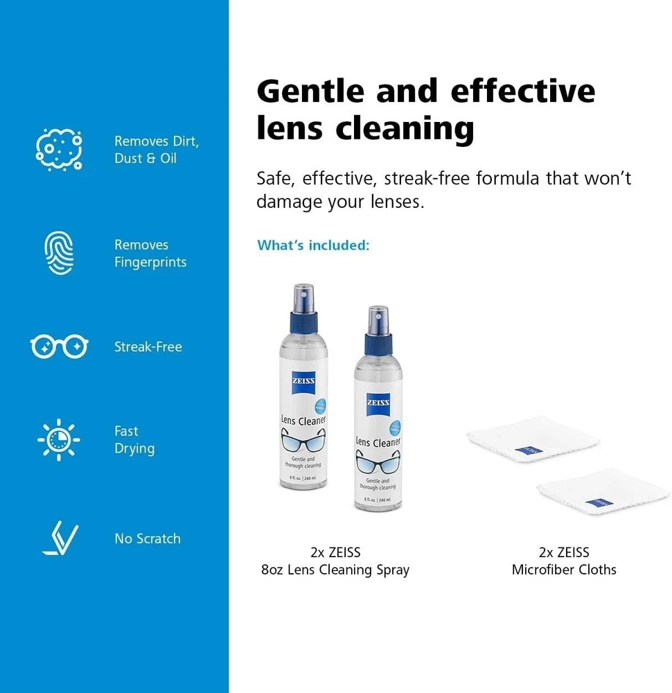 ZEISS Lens Cleaning Solution Kit (8 fl., oz. 2 pk.)