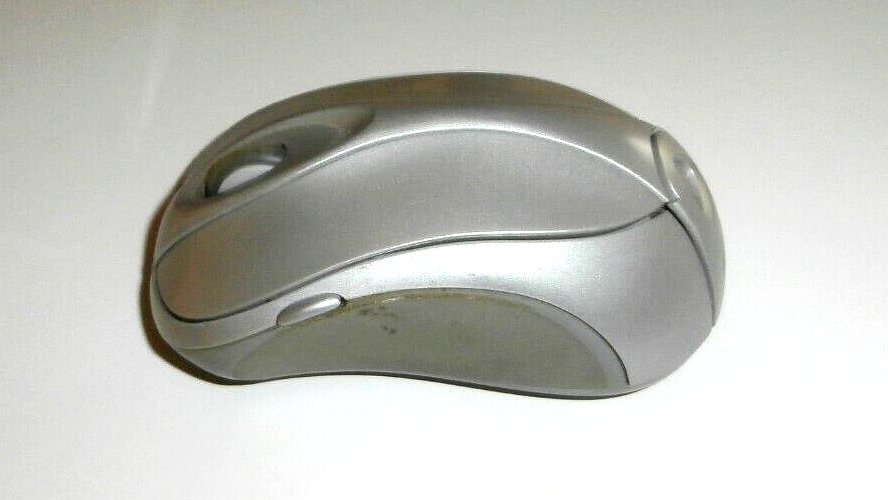 MICROSOFT MODEL 1054 USB 3 BUTTON SCROLLING WHEEL WIRELESS MOUSE & USB PLUG MOD