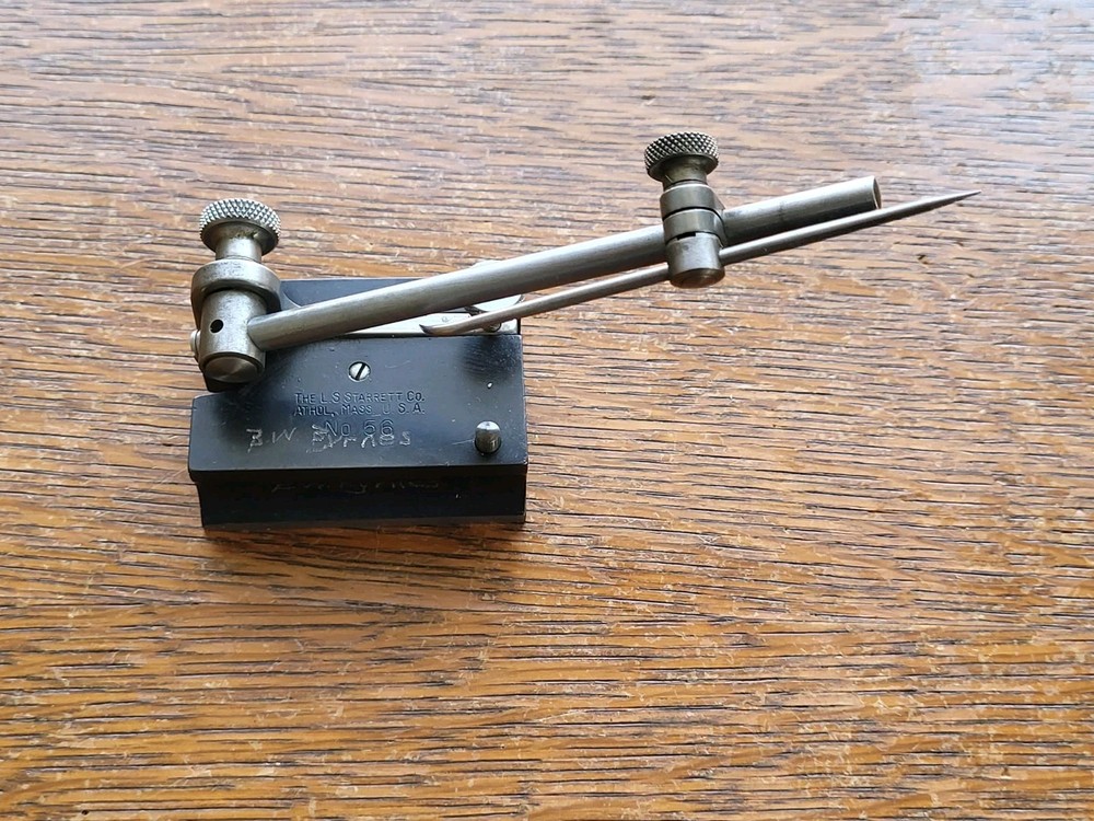 Starrett No. 56A Toolmakers' Universal Surface Gage w/4" Spindle & 3" Scriber