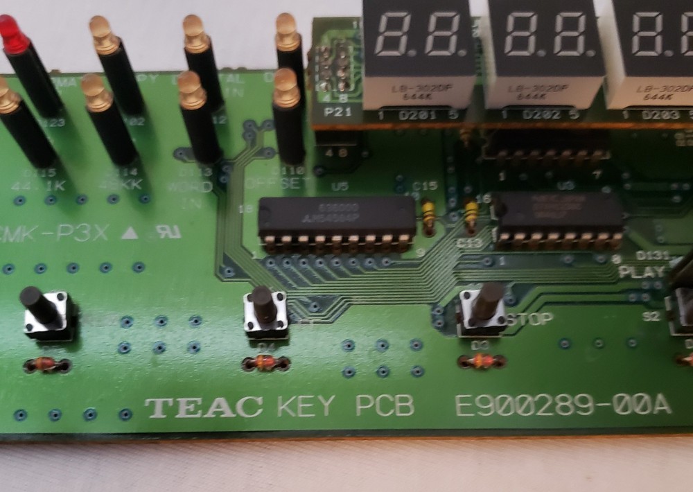 Tascam DA-38 Parts Front Display Key PCB E900289-00A