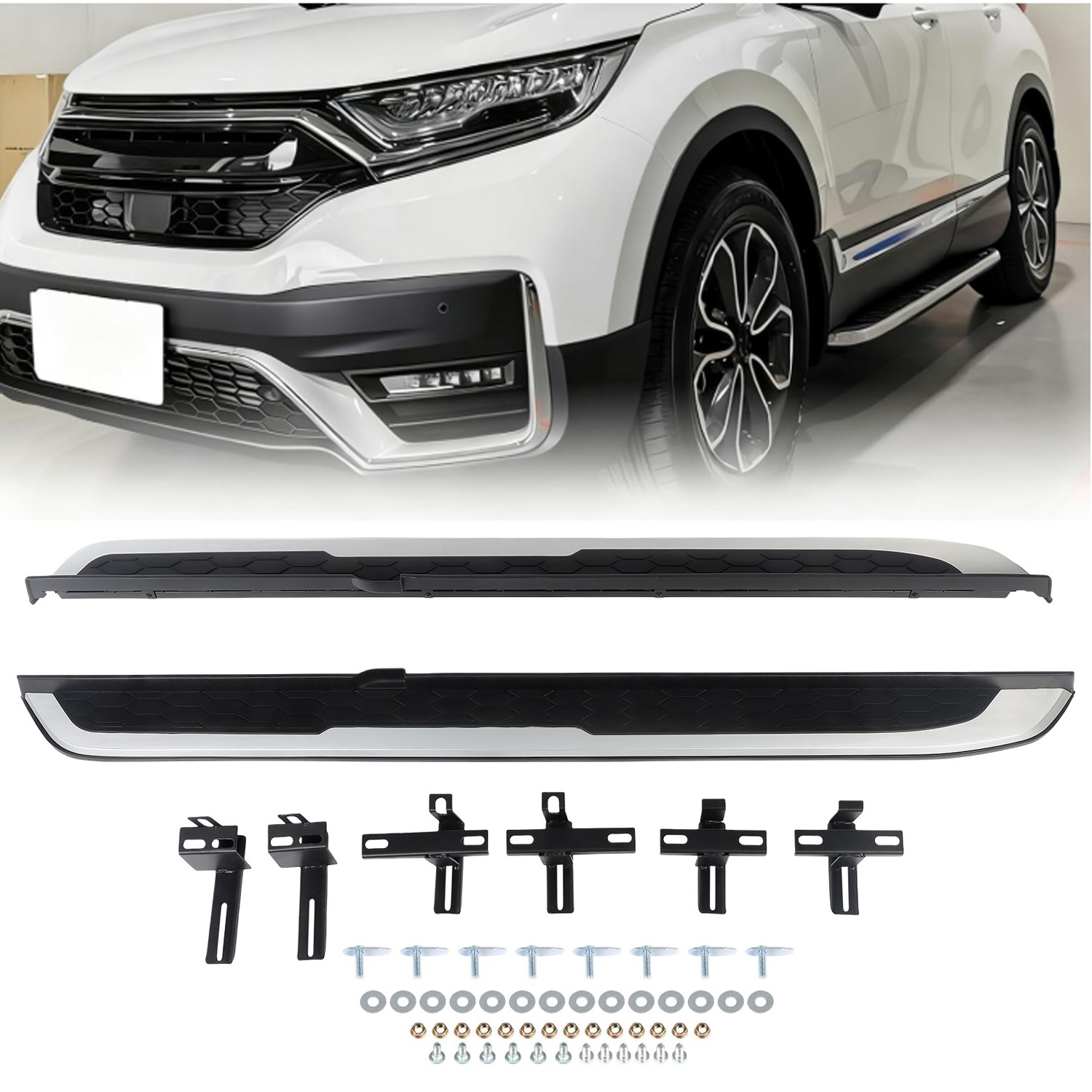 2PCS Running Boards Fit for Honda CRV CR-V 2017-2022 Side Steps Nerf Bar
