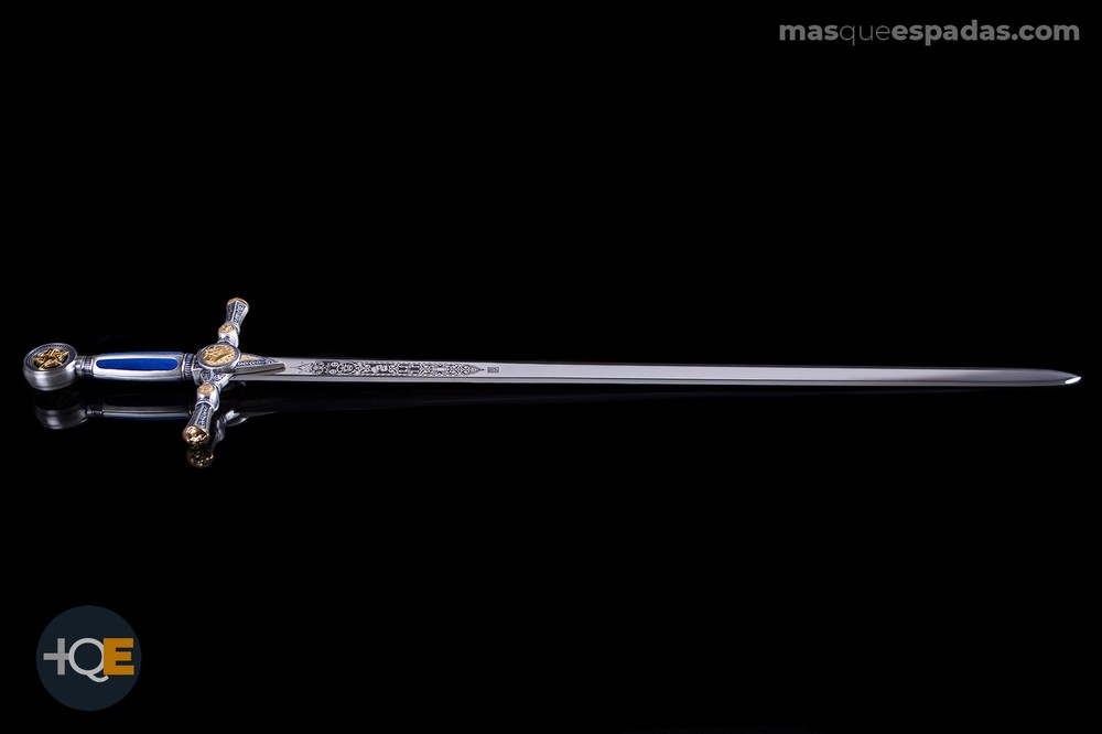 Blue enamelled silver Masonic Sword