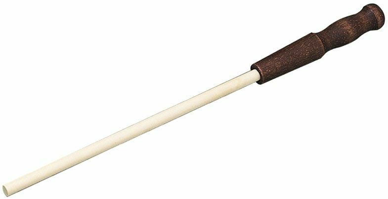 Ceramic Knife Sharpener | 12" Overall ~Made in USA~ Wood Handle Honing Rod [NEW]