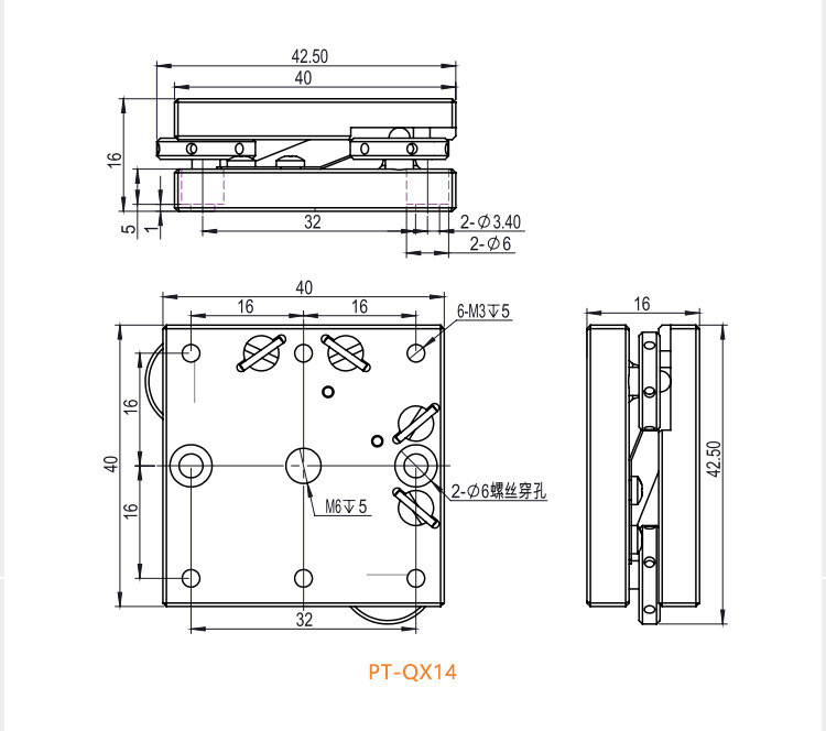 Manual Two-Axis Tilting Stage Fine Tuning Displacement Platform Sliding Table
