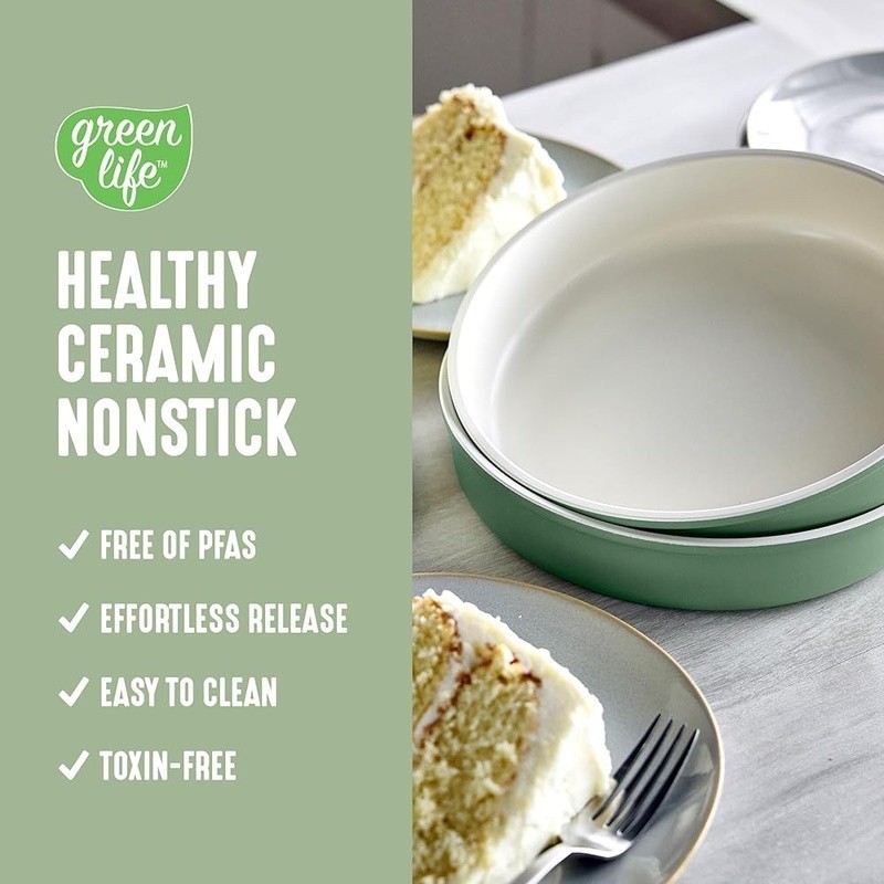 Healthy Ceramic Nonstick Bakeware Set Durable Even Baking Kitchen Essentials New