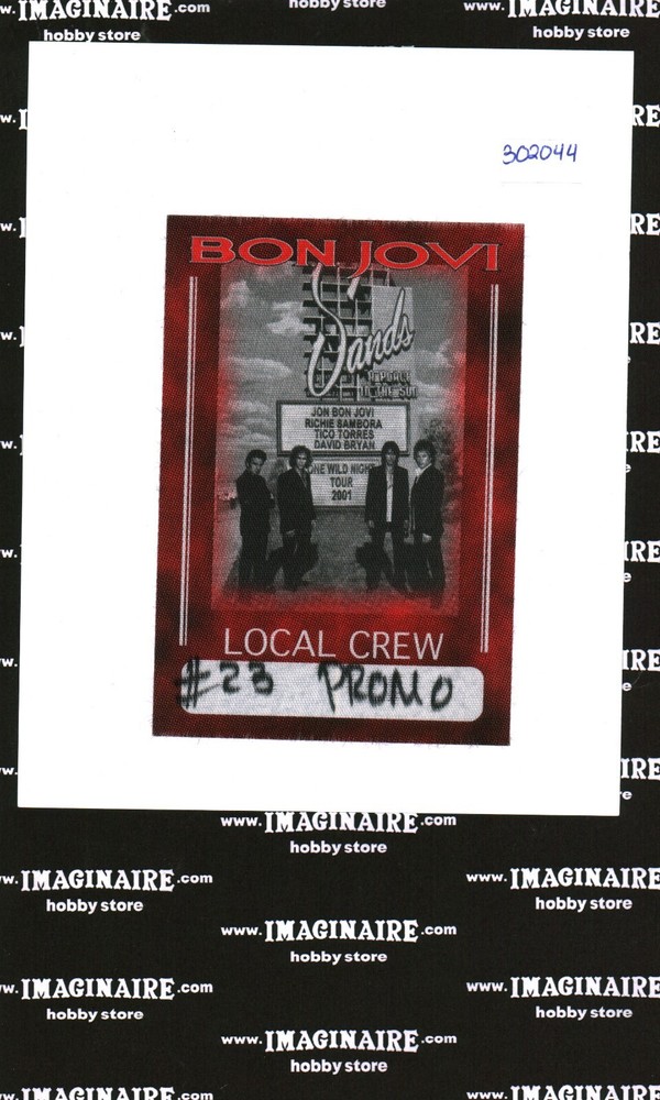 2001 Bon Jovi One Wild Night Tour Colisée de Québec Backstage Pass (302044)