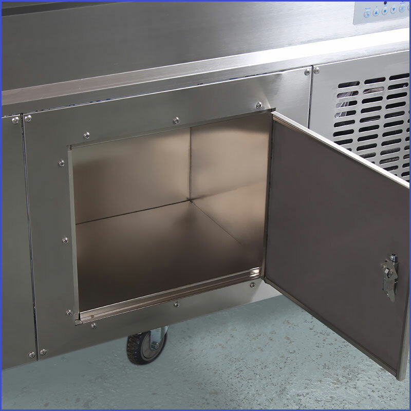 Kolice Commercial Rolled Ice Cream Machine-ETL,22" Double Pans,10 Coolated Tanks