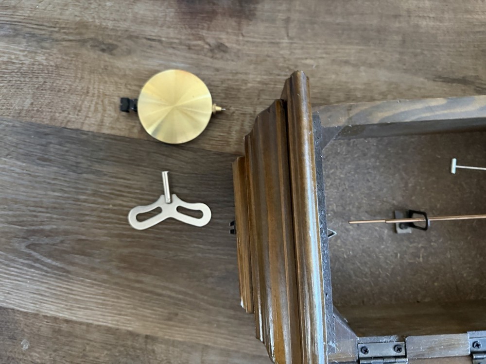 ANTIQUE REGULATOR PENDULUM WALL CLOCK Tested W/ Key