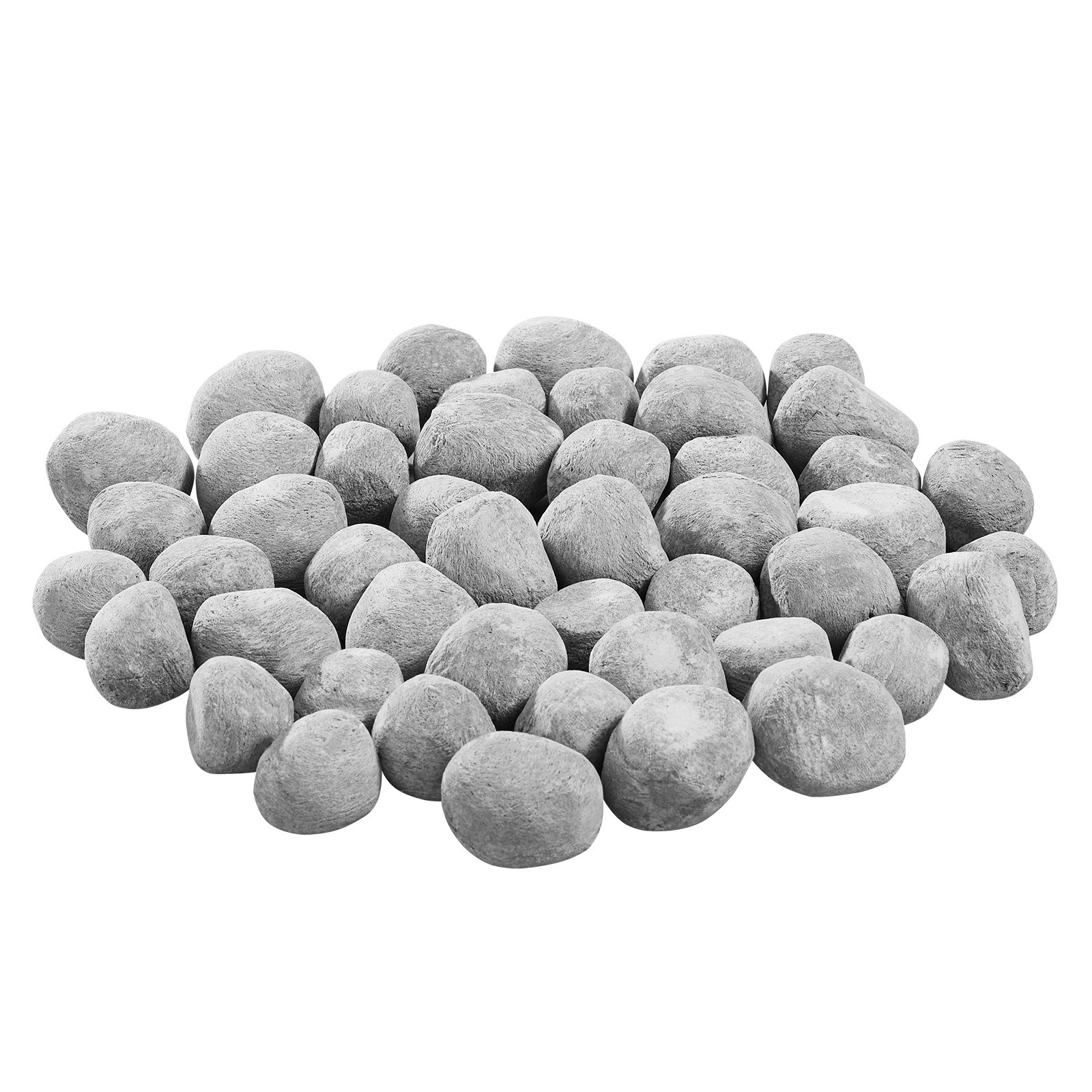 1-2 Inch 48 Pcs Ceramic Fire Pebble Stones Lava Rocks Reusable
