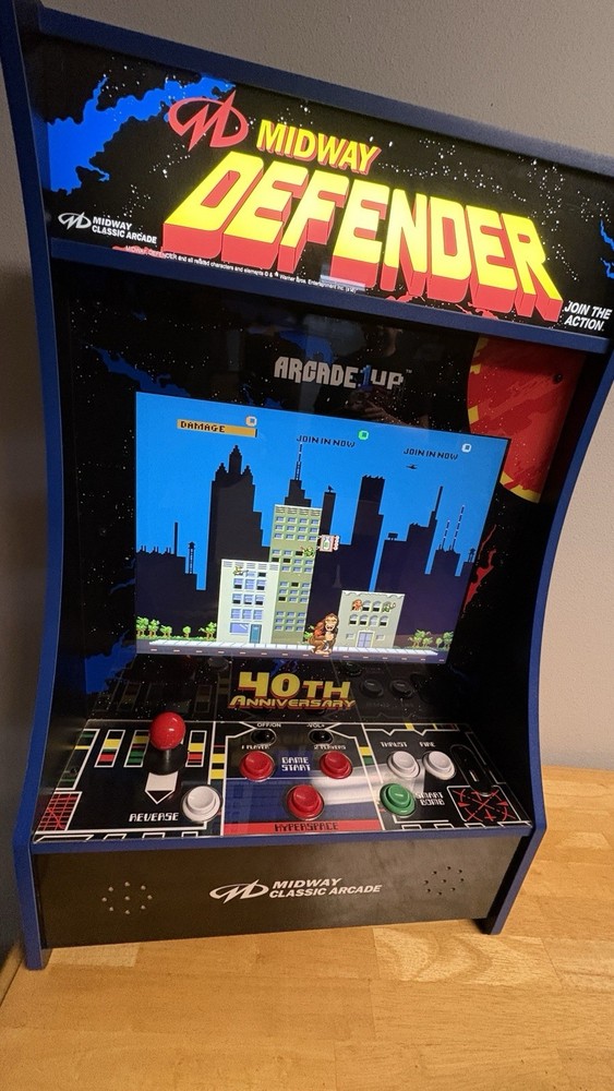 Defender Midway Arcade1up 10 Arcade Classics in 1 Partycade