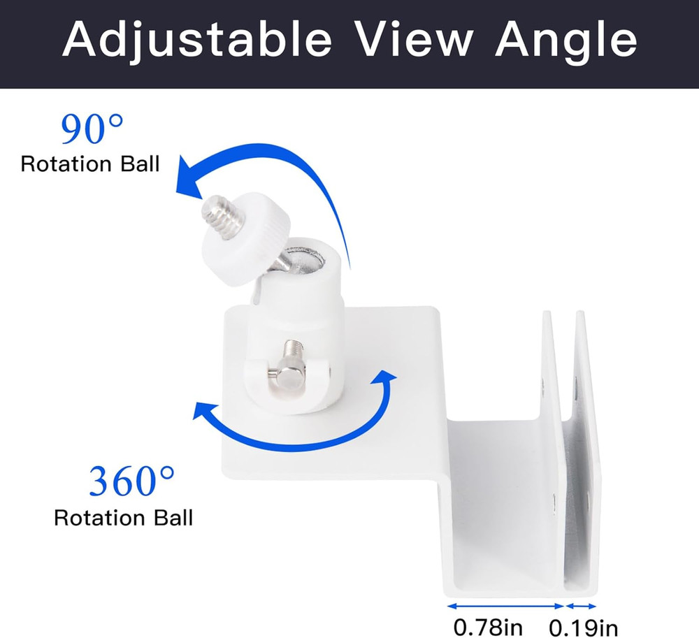 2Pack Gutter Mount Compatible with eufy Security SoloCam S220/C210, eufyCam 2C/2