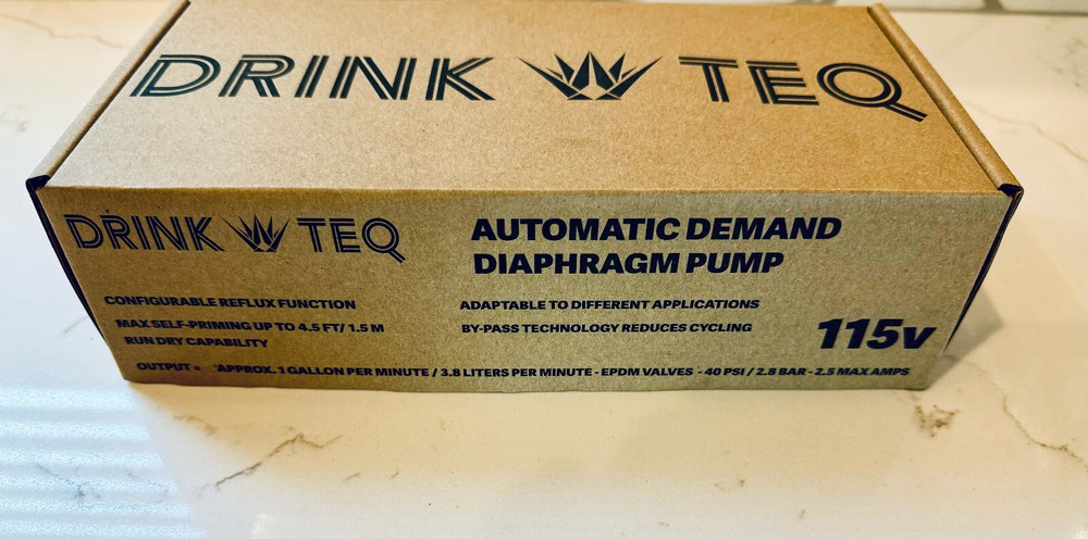 Automatic Beverage Pump-115v-3/8 barb quick disconnects-Compact Electric Pump