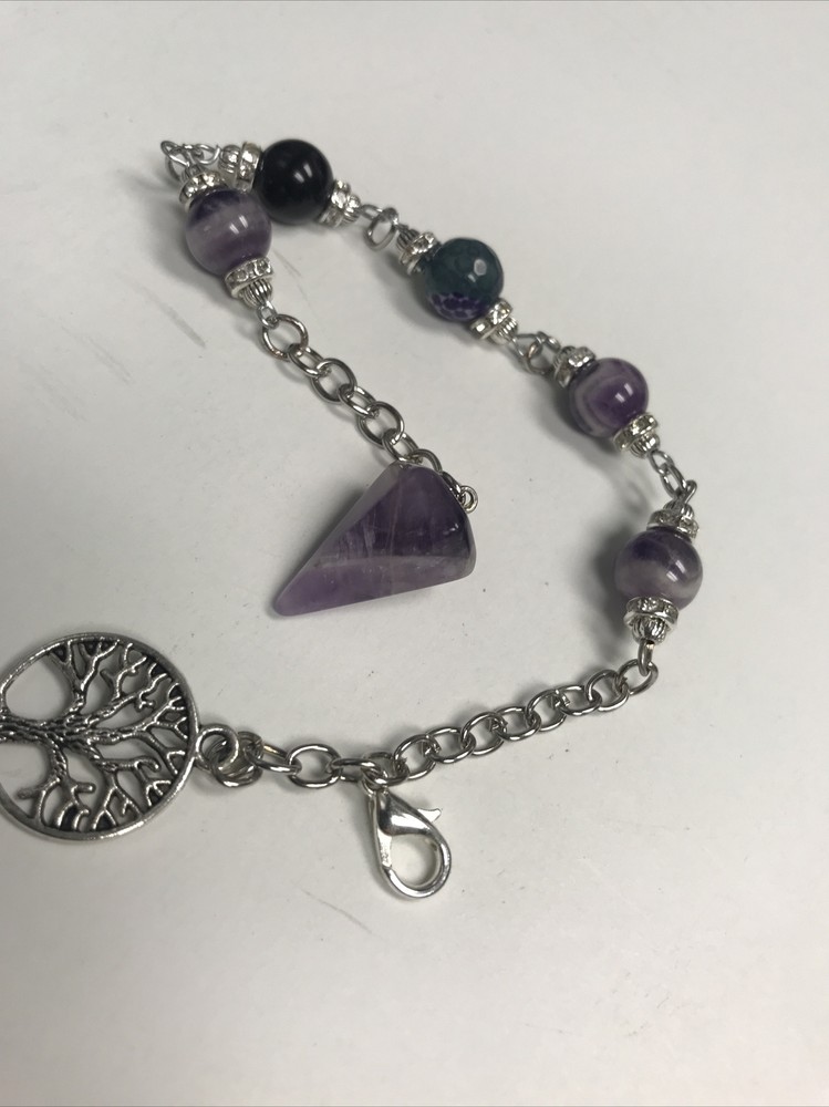 Amethyst Pendulum Chain With Tree Spirt Communication 355