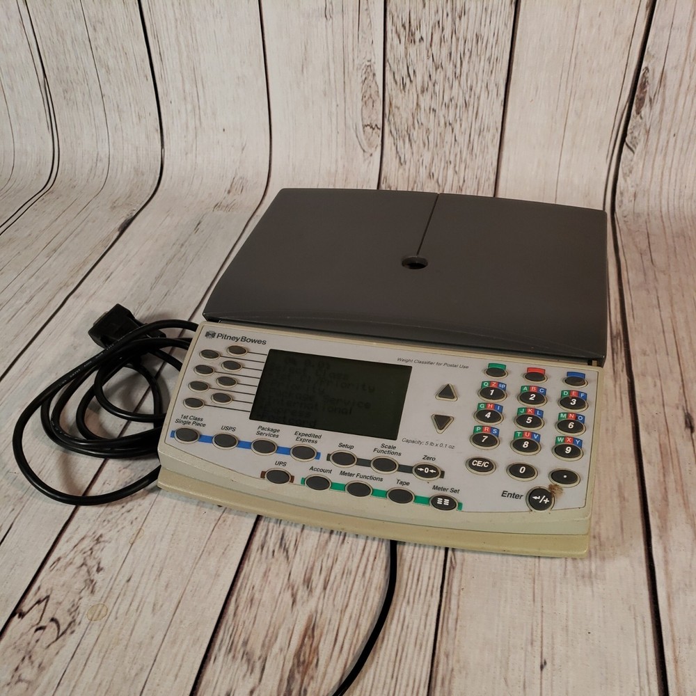 PITNEY BOWES 5-LB Weight Classifier Postal Scale USPS UPS POSTAGE W/Cords WORKS