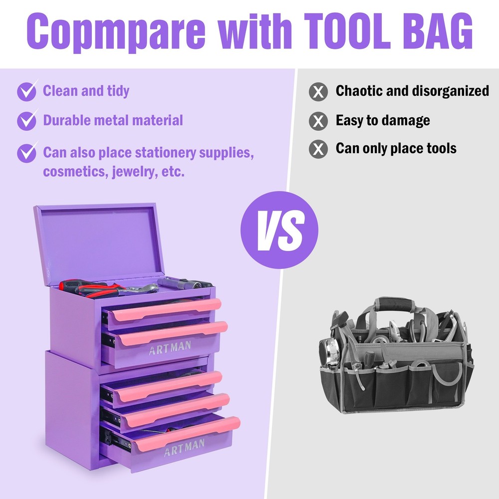 2+3 Layer Drawer-Style Organizer Boxes,Office Desk Workstation Tool Storage Rack