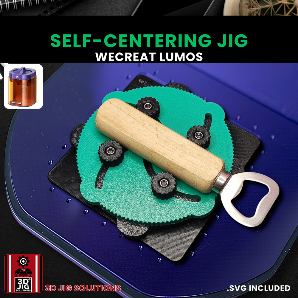 WeCreat Lumos Self-Centering Jig | Adjustable Laser Engraving Alignment Tool