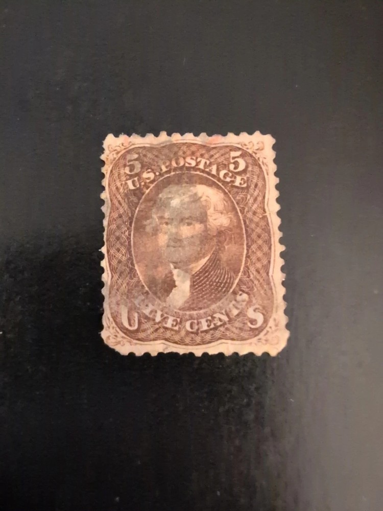 US  Stamp  Scott #76     1863   Jefferson  5 C Fine