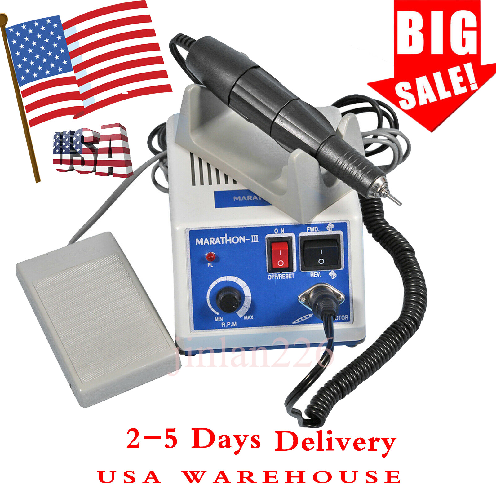 Dental Lab Marathon Electric Micromotor Polishing Unit + 35K rpm Motor Handpiece