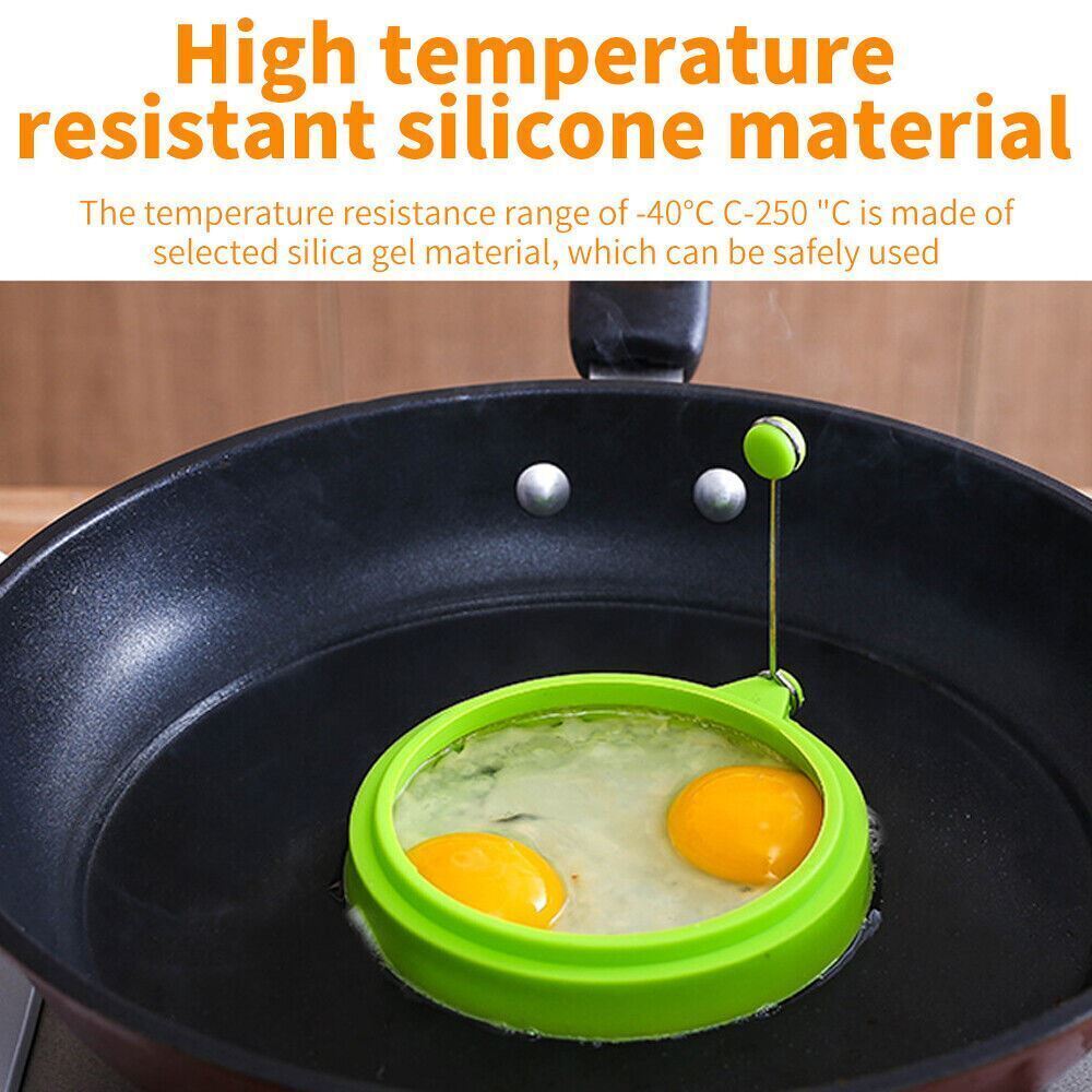4PCS Silicone Egg Fried Mold Ring Pancake Maker Convenient Kitchen Cooking Tool