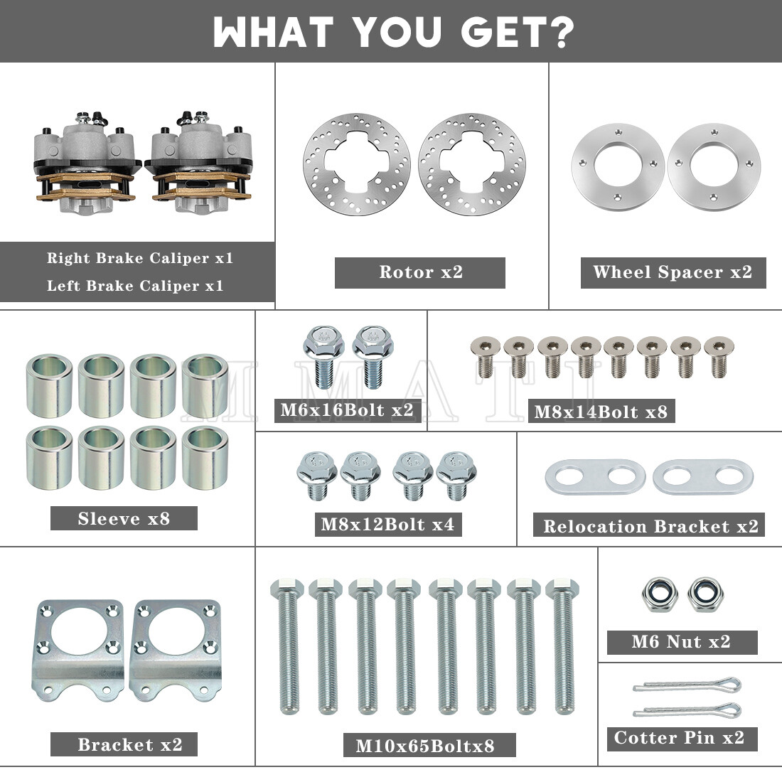 Front Disc Brake Conversion Kit for Honda Rancher 350 Rincon 650 TRX 2000-2006