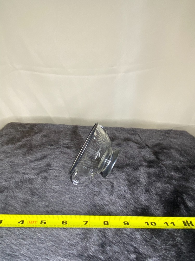 Silver Plated Glass Sugar Bowl